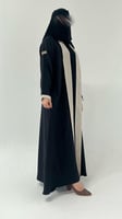 عباية كتان تطريز شك يدوي ع الاكمام قلاب