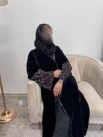 عباية مخمل مع كشميري