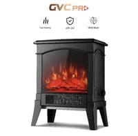 دفاية ديكور على شكل دولاب لون اسود -