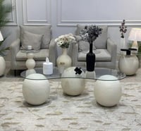 طاولة تقديم كور بسطح زجاج قطعه