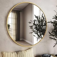 مرايه جداريه باطار ذهبي مقاس 80سم