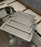 طقم طوفريات ستيل فضي ٣ قطع