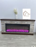 جهاز تدفئة مع ديكور بديل رخام