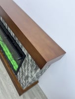 دفاية مع ديكور حجر طبيعي