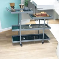 عربية تقديم 4 دور زجاج اسود جوانب حديد رصاصي