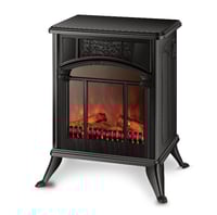 دفاية ديكور على شكل دولاب لون أسود