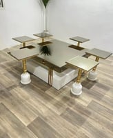 طقم طاولات كلاسيكي مع 6 خدمة