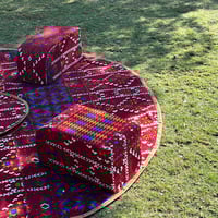 طقم مدات دائريه بشنطه لون احمر