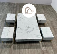 طقم طاولة ارضي مع 4 حبات خدمة