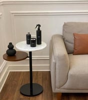 طاولة خدمة سطح رخام طبيعي مع سطح تعتيق