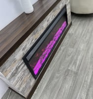 جهاز تدفئة مع ديكور بديل رخام