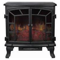 دفاية ديكور على شكل دولاب مع ريموت لون أسود