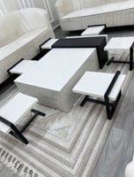 طقم طاولات ارضي بديل الرخام