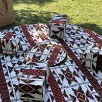 طقم مدات دائريه بشنطه لون حجازي