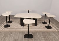 طقم طاولات مع 6 حبات خدمة