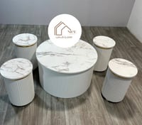 طقم طاولات مع 4 حبات خدمة