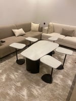 طقم طاولات مع 6 حبات خدمة