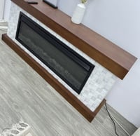 دفاية مع ديكور حجر طبيعي