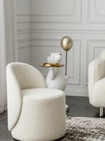 كرسي بوكليه ابيض