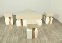 طقم طاولات مع 4 حبات خدمة