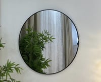 مرايه جداريه باطار أسود مقاس 80 سم