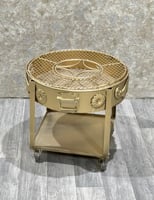 منقل حطب دائري ذهبي