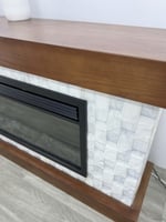 دفاية مع ديكور حجر طبيعي