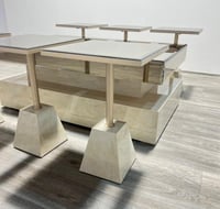 طقم طاولات كلاسيكي مع 6 خدمة