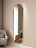 مرايه جدارية بإطار ذهبي