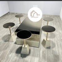 طقم طاولات كلاسيكي مع 6 خدمة