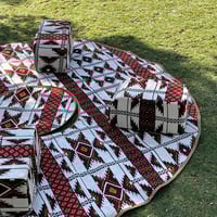 طقم مدات دائريه بشنطه لون حجازي