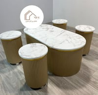 طقم طاولات مع 4 حبات خدمة