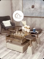 طقم طاولات كلاسيكي مع 6 خدمة