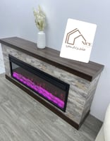 جهاز تدفئة مع ديكور بديل رخام