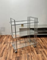 عربة ضيافة لون فضي