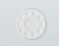 كلاس بالته بلاستيك بيضاء مستديرة مع 10 فتحات ، بال...