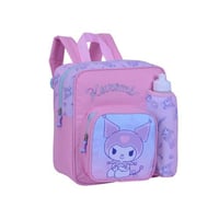 كرومي شنطة ظهر11"مع زمزمية بنفسجي بأشكال بناتي و م...