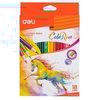 ديلي ألوان خشبية طقم من 18 لون , ألوان غير سامة ,...