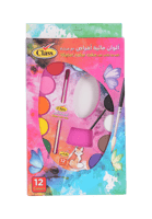 كلاس طقم الوان مائية أقراص، مجموعة من 12 قرص ملون...