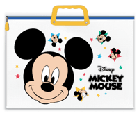 ملف شبكي ميكي ماوس بمقبض – منظم مستندات ممتع ومتين...