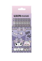 علبة أقلام تلوين 12 لون كورومي بنفسجي (علبة PVC مس...