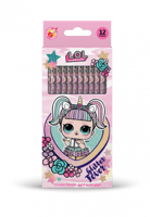 علبة 12 لون خشبي لول