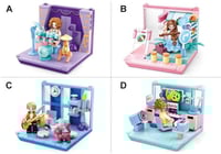 سلوبان قطع تركيب بناتي 4 أشكال- 8 حبات