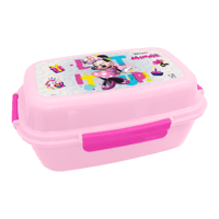 علبة غداء ميني ماوس بلاستيكية مع 4 فواصل وإغلاق مح...