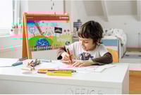 ستابيلو وودي 3 في 1 - مجموعة من 6 ألوان مع براية