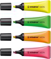 ستابيلو- مظهرات نيون مع حافظة شبك- 4 ألوان