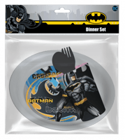 باتمان - طقم طعام بلاستيك من 4 قطع