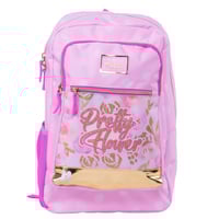 بوز شنطة ظهر بطبعات ورود للطلاب مقاس 17.5 بوصة ، ج...