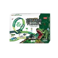 مجموعة مضمار سباق ديناصور 117 قطعة مع سيارة، طول ا...