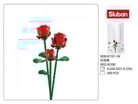 سلوبان قطع تركيب مزهرية أحمر - 254 قطعة